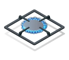 cuisinière au gaz